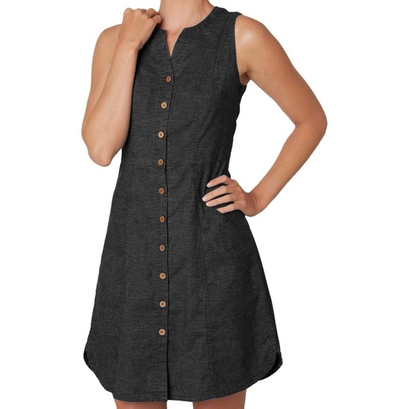 Prana Dresses & Skirts - Prana Reanne Hemp Dress Gray Outdoor Hiking Size S